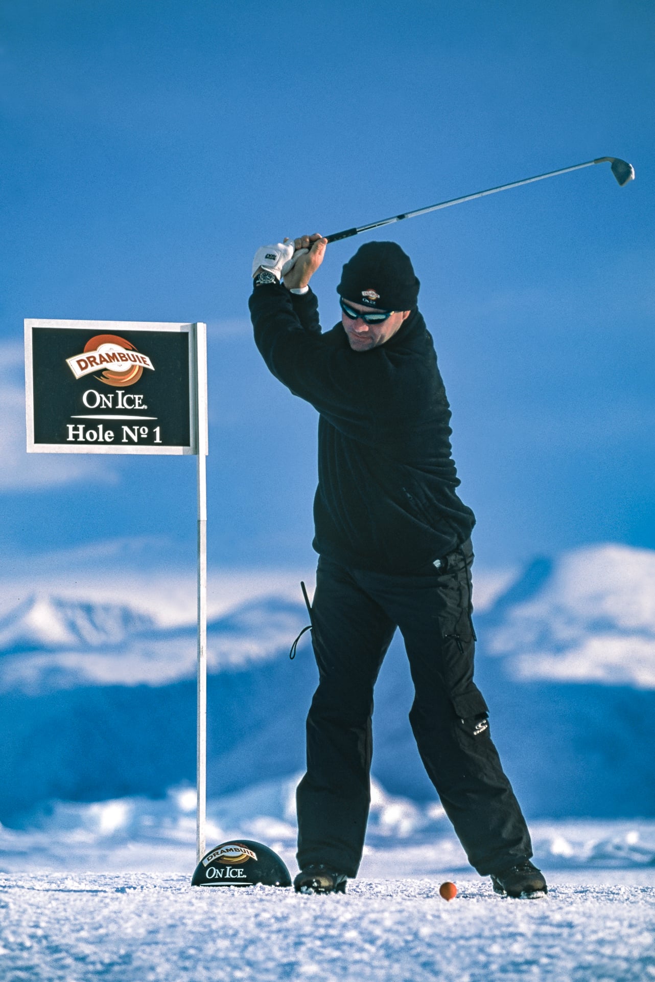 I was assigned to cover the World Icegolf Championship in Ilulissat. This is Danish golfer Henrik Bergqvist.